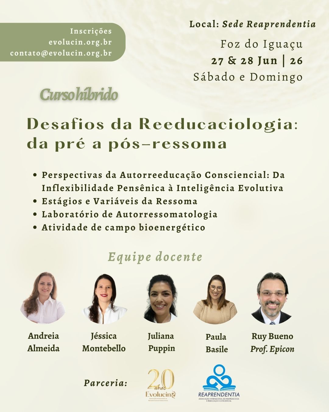 Curso híbrido - Desafios da Reeducaciologia: da pré a pós-ressoma